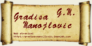 Gradiša Manojlović vizit kartica